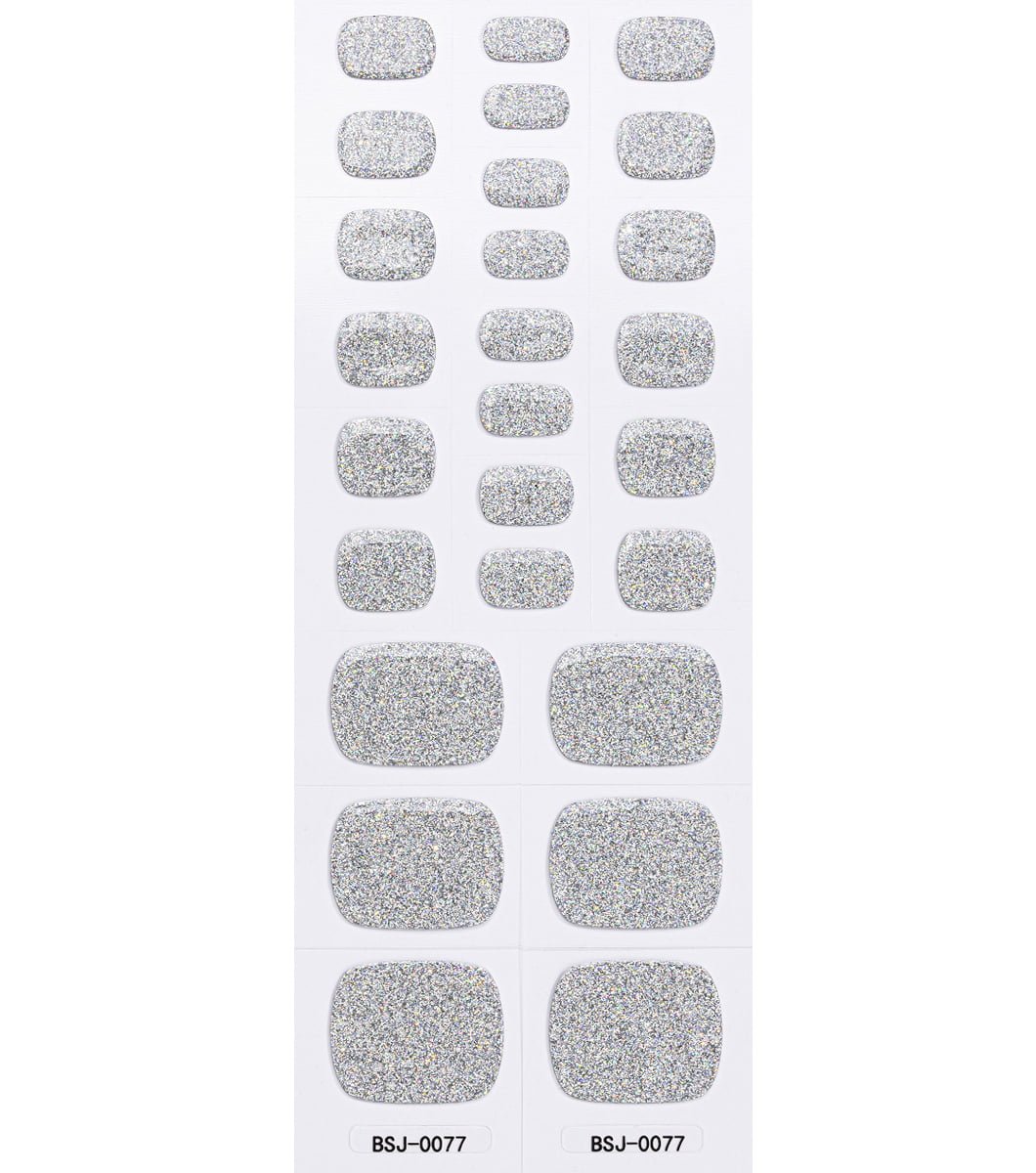 26 pcs silver gel toe nail patch