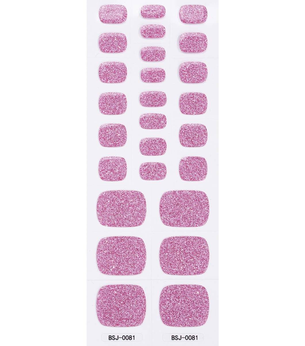 26 pcs Cherry blossom powder gel toe nail patch