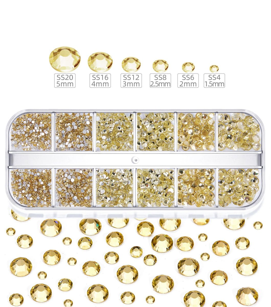 Multi Color And Size Mixed Rhinestone Flat Bottomed Diamond Nail Accessories
