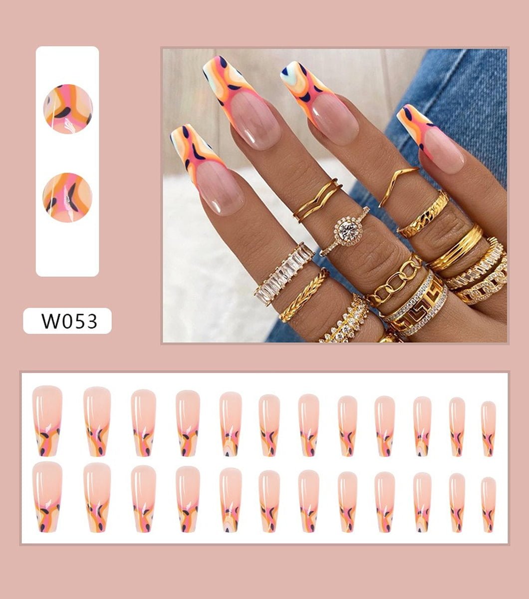 24 DIY square short nails