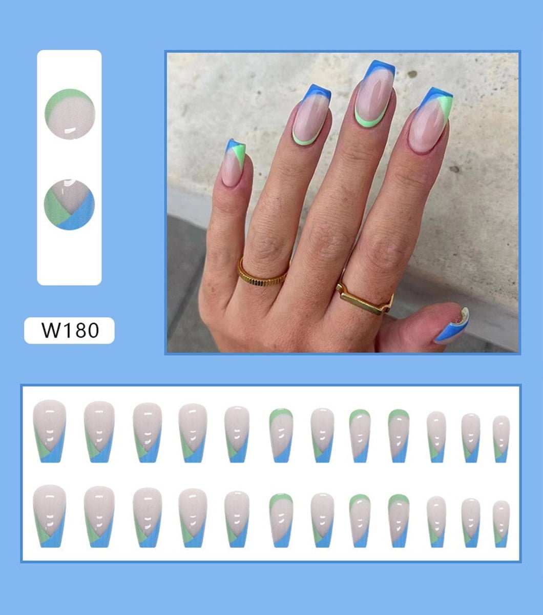 24 PCS Sky Cloud Pattern Nails