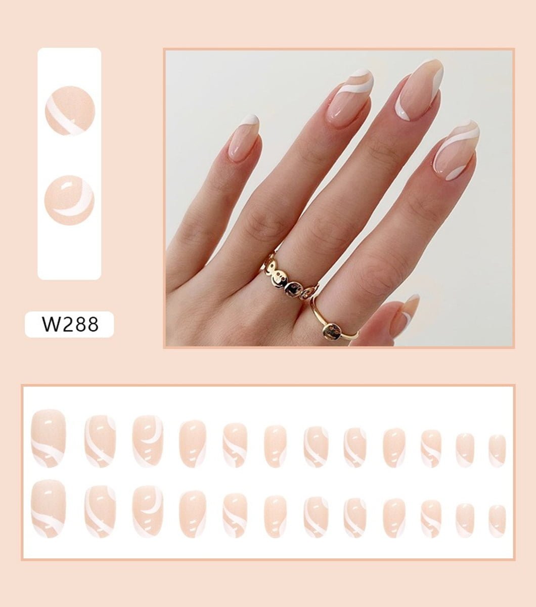 24 Pcs Multi Color Wearing Nails