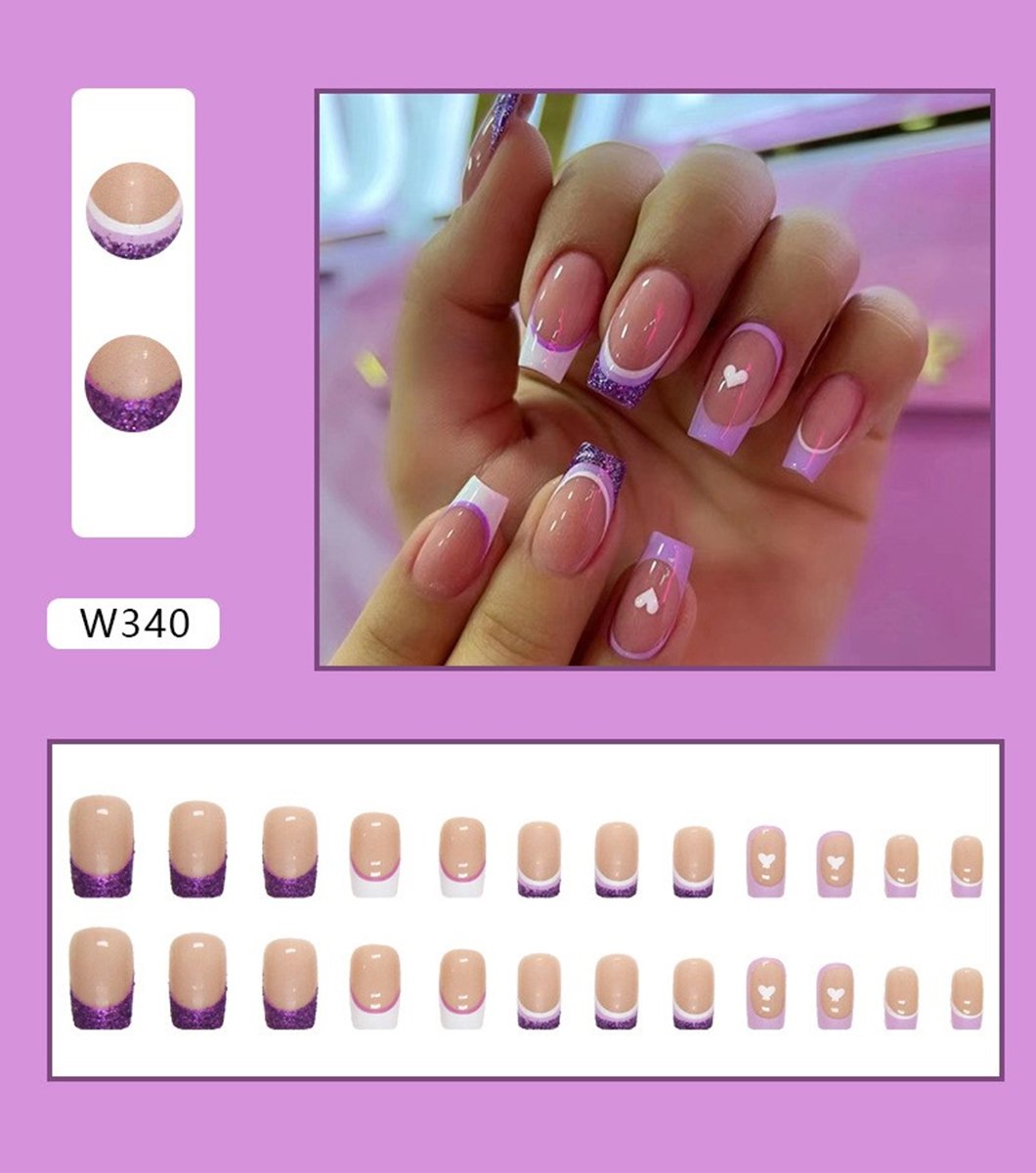 24 PCS Sky Blue Wearing Nails
