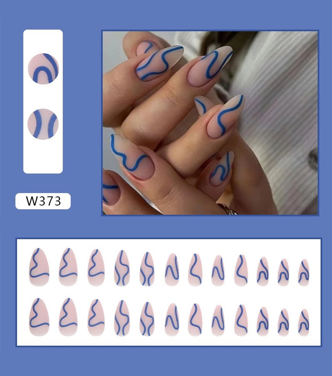 24 Pcs Black And Silver Wearing Nails
