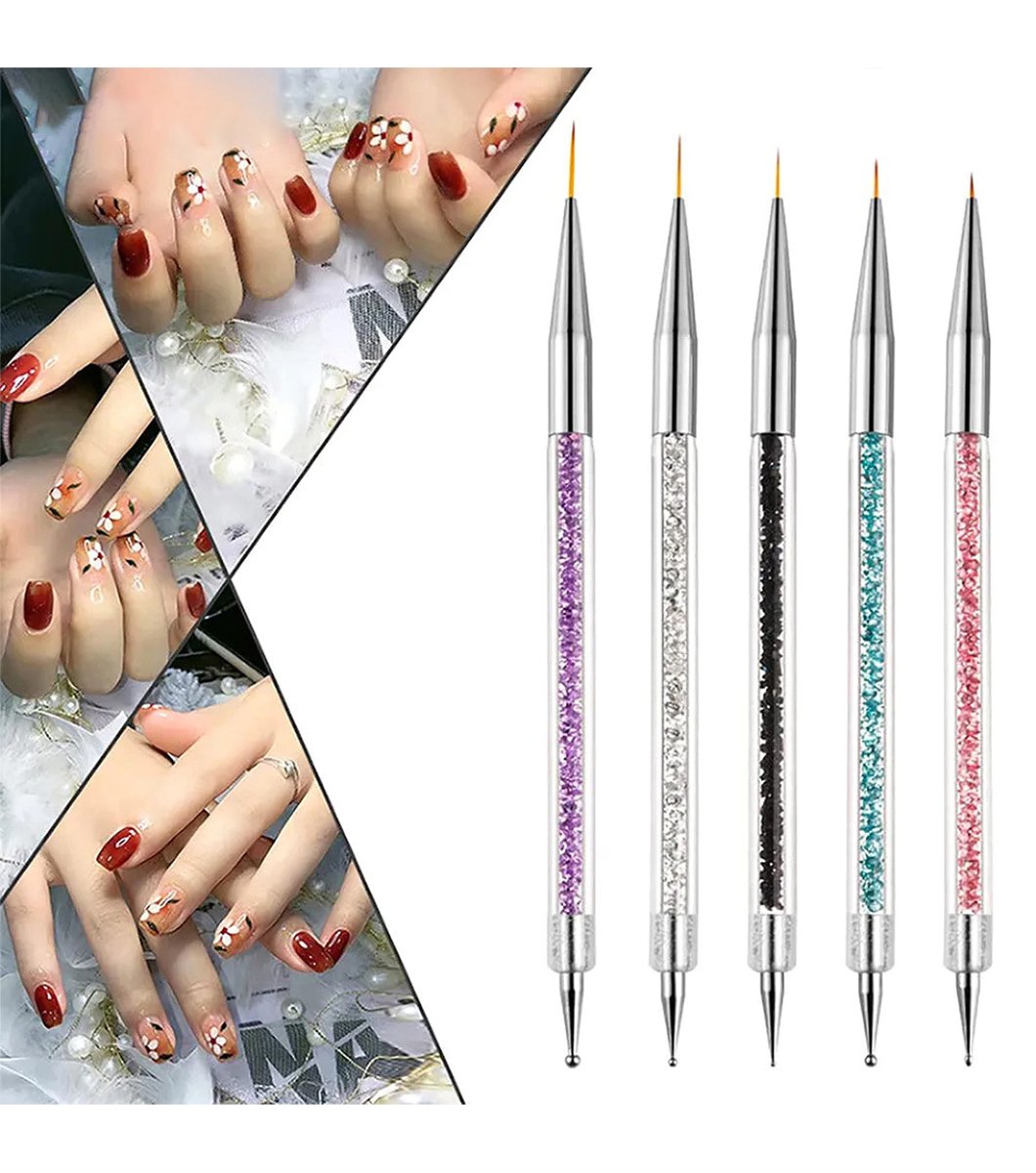 5 PCS Of Double Headed Drill Pens And Wire Drawing Pens